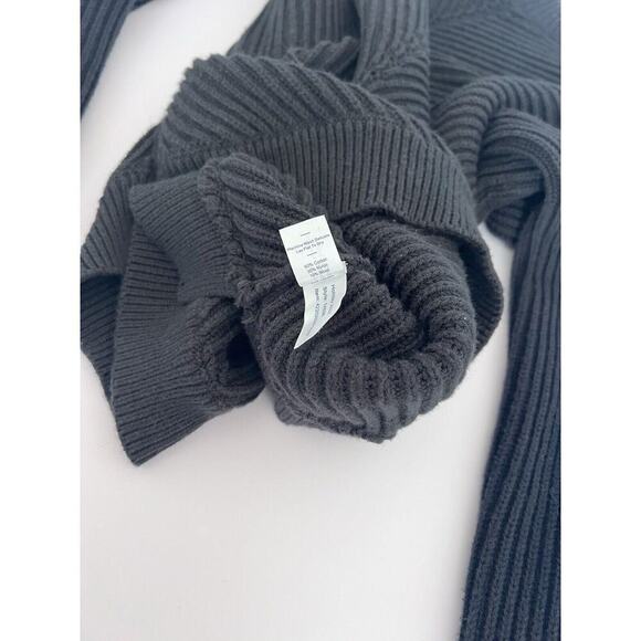 Marine Layer Sweater Womens Size Small Black Ribbed Wool Blend Mock Neck Skylar - Picture 6 of 6